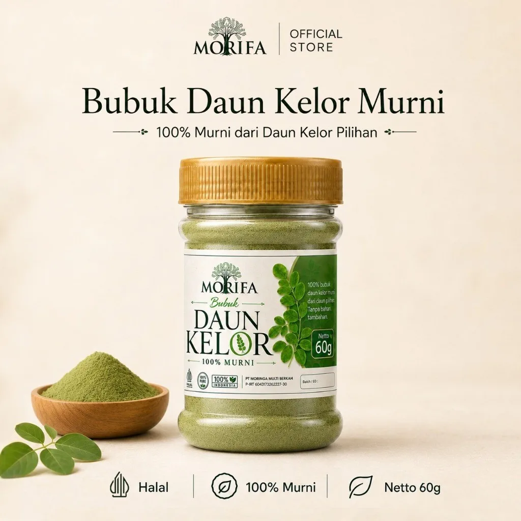 Serbuk daun kelor organik MORIFA